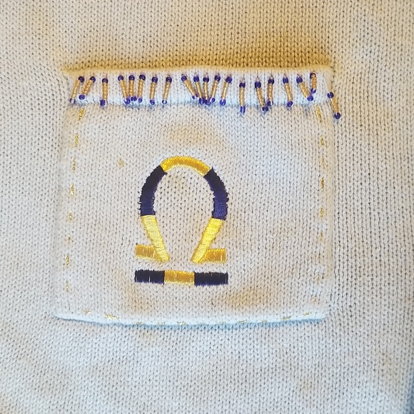 SOLD- Libra Astrology Vintage Cardigan - Picture 4 of 6